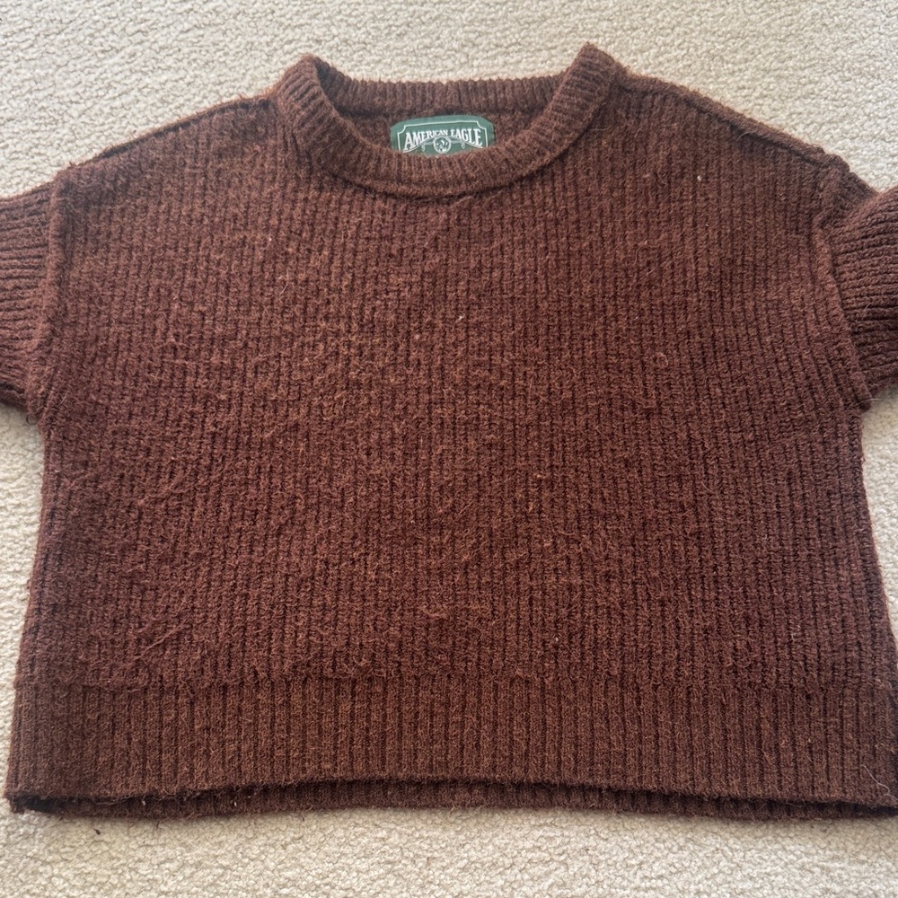 American Eagle Outfitters Women's Chocolate Knit Sweater